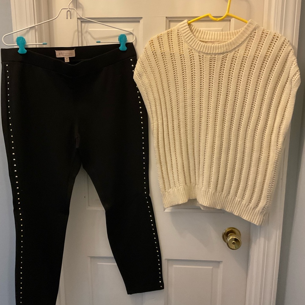 Philosophy Black Studded Leggings